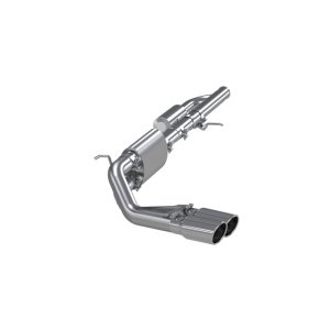 GMC Sierra 1500 Performance Exhaust - Pre-Axle Dual Side Exit - MBRP - Armor Lite - Cat Back, 3in., Aluminized Steel - 2019