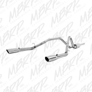 GMC Sierra 1500 Performance Exhaust - Dual Split Rear - MBRP - Cat Back T409 - 2014
