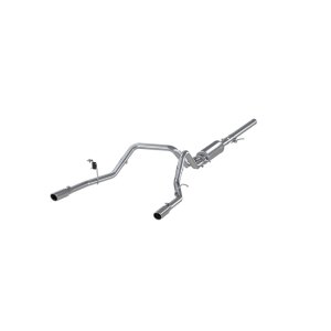 GMC Sierra Performance Exhaust - Rear - MBRP - Armor Lite Cat Back, Dual Split Rear - 2014