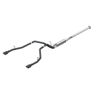 Ram 1500 Performance Exhaust - Rear - MBRP - Armor BLK Cat Back, Dual Split Rear Exit - Black - 2019