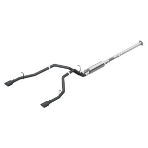 Ram 1500 Performance Exhaust - Rear - MBRP - Armor BLK Cat Back, Dual Split Rear Exit - Black - 2019
