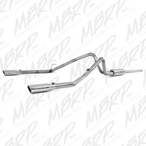 Ford F150 Performance Exhaust - Rear - MBRP - ARMOR PLUS Series Dual Split Rear Exit, T409 Stainless Steel - `04-`08