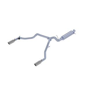 Ford Ranger Performance Exhaust - MBRP - Cat Back, Dual Split Rear Exit, Armor Lite, Aluminized Steel, 4 in Tips - `19-`20