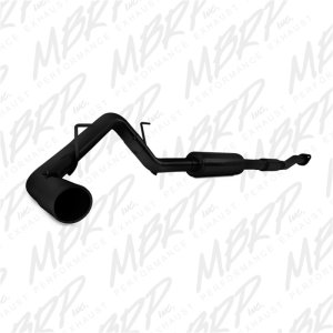 Ford F150 Performance Exhaust - Single Side Exit - MBRP - Armor BLK Series Cat Back - Black - `11-`14