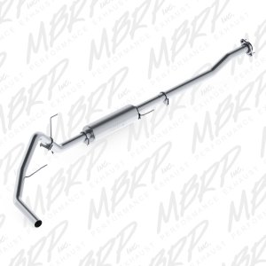 Ford F150 Performance Exhaust - Single Side Exit - MBRP - Cat Back, Armor Lite, Aluminized Steel - `11-`14