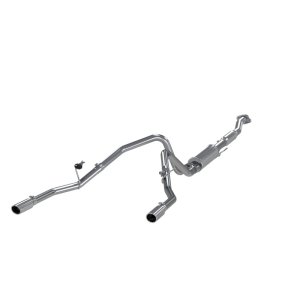 Ford F-150 Performance Exhaust - Rear - MBRP - Cat Back, Dual Split Rear Exit, Aluminized, Armor Lite - 2011 Ford F-150 Performance Exhaust - Rear - MBRP - Cat Back, Dual Split Rear Exit, Aluminized, Armor Lite - 2011