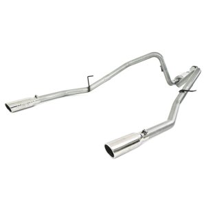 Ford F-150 Performance Exhaust - Rear - MBRP - Cat Back, Dual Split Rear Exit, Aluminized, Armor Lite - 2011 Ford F-150 Performance Exhaust - Rear - MBRP - Cat Back, Dual Split Rear Exit, Aluminized, Armor Lite - 2011