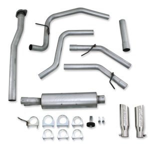 Ford F-150 Performance Exhaust - Rear - MBRP - Cat-Back, Dual Split Rear Exit, Armor Lite, Aluminized Steel, 3.5 in Tips - `11-`12