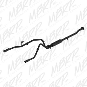 Ford F-150 Performance Exhaust - Rear - MBRP - Armor BLK Series, Cat Back, Dual Rear Exit - Black - `11-`14