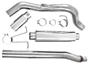 Ford F-250 Super Duty Performance Exhaust - MBRP - Armor Lite, 4 in., Resonator-Back, Single Side Exit, Aluminized Steel, 5 in. Tip - Aluminized - `11-`13