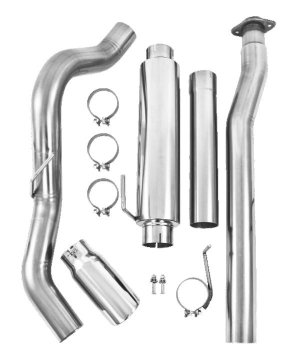 Ford F-150 Performance Exhaust - MBRP - Cat-Back, Single Side Exit, Armor Lite, 4 in. Aluminized Steel, 5 in OD Tip - `11-`13