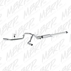 Ford F-150 Performance Exhaust - MBRP - Cat Back, Aluminized Steel, Armor Lite, Dual Side Split - `15-`19
