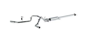 Ford F-150 Performance Exhaust - MBRP - Cat Back, Aluminized Steel, Armor Lite, Dual Side Split - `15-`19