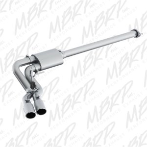 Ford F-150 Performance Exhaust - Single Side Dual Exit - MBRP - Armor Plus Race Version, Cat Back, T409 Stainless Steel - `15-`16