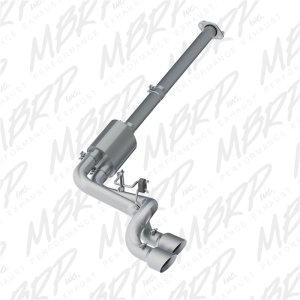 Ford F-150 Performance Exhaust - MBRP - Cat Back, Armor Lite, Dual Side Outlet, Aluminized Steel - `09-`14