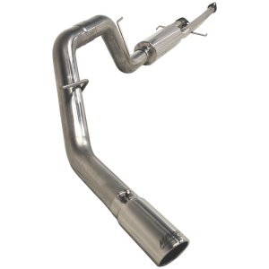 Toyota Tundra Performance Exhaust - Single Side Exit - MBRP - Cat Back, T409 Stainless Steel, Armor Plus Series - `09-`10 Toyota Tundra Performance Exhaust - Single Side Exit - MBRP - Cat Back, T409 Stainless Steel, Armor Plus Series - `09-`10