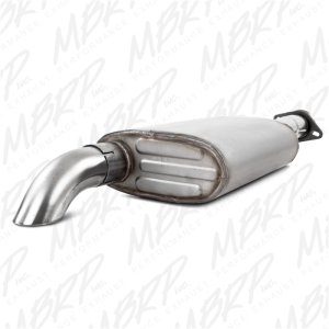 Jeep Wrangler Performance Exhaust - Single Rear Exit - MBRP - Cat Back, Off-Road Turn Down, T409 Stainless Steel - `00-`06