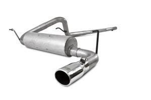 Jeep Wrangler Performance Exhaust - Rear - MBRP - Armor Lite Cat-Back, Single Rear Exit, 2.5 in. Aluminized Steel, 3.75 in. Tip - 2012