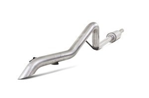 Jeep Wrangler Performance Exhaust - Rear - MBRP - Cat-Back, Single Rear Exit, Armor Lite, Aluminized Steel, 2.5 in, Muffler Before Axle, Off-Road Tail Pipe - 2012