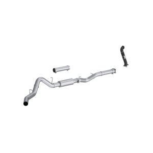 Chevrolet Silverado 3500HD Performance Exhaust - Single Side Exit - MBRP - Cat Back Armor Lite with Downpipe, Aluminized Steel - 2005