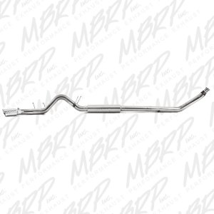 Dodge 3500 Performance Exhaust - Single Side Exit - MBRP - Armor Pro Turbo Back, 4in., 304 Stainless Steel - `94-`02