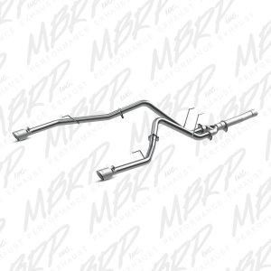Dodge Ram 1500 Performance Exhaust - Dual Split Rear Exit - MBRP - DPF Back, Armor Lite - 2014