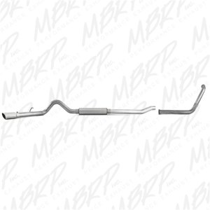 Ford F-350 Performance Exhaust - Single Side - MBRP - Catback, Turbo Back, Armor Lite, Aluminized Steel - `03-`07