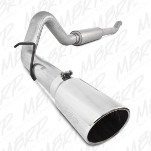 Ford F-250 Performance Exhaust - Single Side Exit - MBRP - Cat Back, Armor Lite, Aluminized Steel - `03-`07