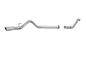 Ford F-450 Performance Exhaust - Single Side Exit - MBRP - ARMOR LITE Series + 4in Filter Back + Aluminized Steel - `11-`14