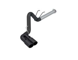 Ford F250 Performance Exhaust - MBRP - DPF Back, Single Side Dual Exit, Armor BLK - Black - `17-`24