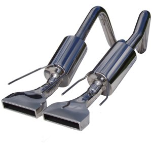 Chevrolet Corvette Performance Exhaust - MBRP - Armor Pro Axle Back with Dual Muffler, Dual Rear Exit, T304 Stainless Steel, Rectangular Tips - `05-`08