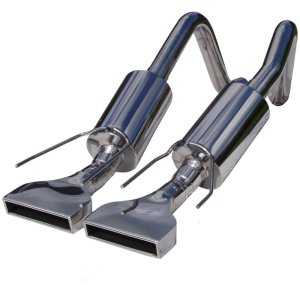 Chevrolet Corvette Performance Exhaust - MBRP - Armor Pro Axle Back with Dual Muffler, Dual Rear Exit, T304 Stainless Steel, Rectangular Tips - `05-`08