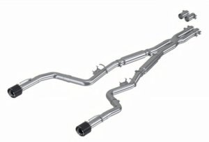 Dodge Charger Performance Exhaust - Rear - MBRP - Cat Back, Dual Rear Exit, Carbon Fiber Tips - `17-`21