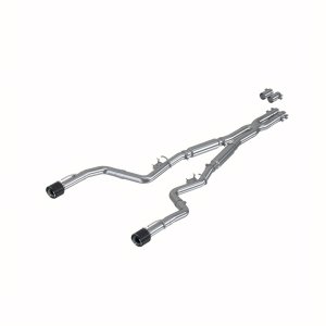 Dodge Charger Performance Exhaust - Rear - MBRP - Cat Back, Dual Rear Exit, Carbon Fiber Tips - `17-`21