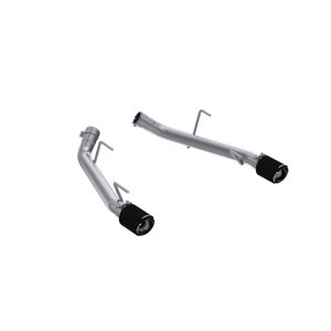 Ford Mustang Performance Exhaust - MBRP - Axle Back, T304 Stainless Steel, Dual Split Rear Exit, Carbon Fiber Tips - `05-`10