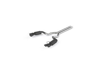 Ford Mustang Performance Exhaust - Rear - MBRP - Cat Back, Dual Split Rear, Quad 4in Dual Wall Tips, Armor BLK - Black - `18-`19