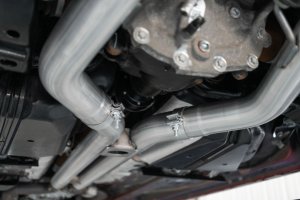 Ford Mustang Performance Exhaust - Rear - MBRP - Cat Back, Quad Tip, Race Version, T304 Stainless Steel - `18-`19