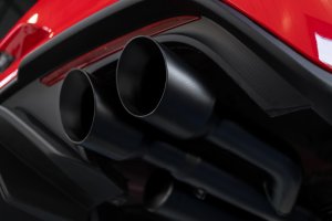 Ford Mustang Performance Exhaust - MBRP - Cat Back, Quad Tip, Race Version, Armor BLK - Black - `18-`19