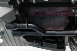 Ford Mustang Performance Exhaust - Rear - MBRP - Axle Back, Armor BLK Series, Non Active, Dual Rear Exit with Quad 4in Dual Wall Tips - Black - `18-`20