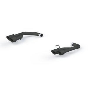 Ford Mustang Performance Exhaust - Rear - MBRP - Axle Back, Armor BLK Series, Non Active, Dual Rear Exit with Quad 4in Dual Wall Tips - Black - `18-`20