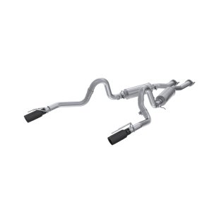 Ford Mustang Performance Exhaust - Rear - MBRP - Armor Lite Dual Rear Exit Cat Back - Black - `99-`04