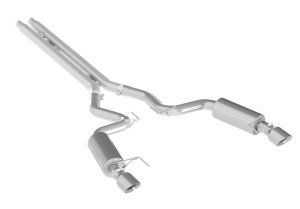 Ford Mustang Performance Exhaust - Dual Split Rear Exit - MBRP - Cat Back, Street Version, T409 Stainless Steel - 2015
