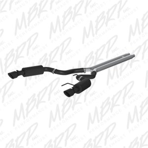 Ford Mustang Performance Exhaust - MBRP - Cat Back Dual Split Rear Exit, ARMOR BLK - Black - 2015