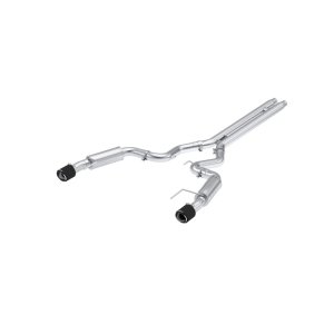 Ford Mustang Performance Exhaust - MBRP - Cat-Back Dual Split Rear, Race Version - Carbon Fiber - 2024+