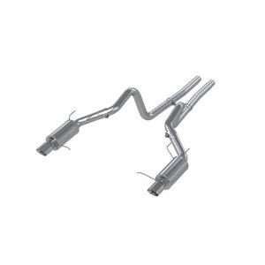 Ford Mustang Performance Exhaust - Dual Split Rear Exit - MBRP - Cat Back, Street Version, T409 Stainless Steel - `11-`14