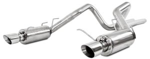 Ford Mustang Performance Exhaust - Dual Split Rear Exit - MBRP - Cat Back, Street Version, T409 Stainless Steel - `11-`14