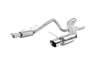 Ford Mustang Performance Exhaust - Dual Split Rear - MBRP - Armor Plus Cat Back T409 Stainless Steel - `11-`14