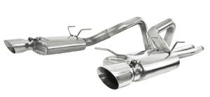 Ford Mustang Performance Exhaust - Rear - MBRP - Armor Plus Cat-Back, Dual Split Rear Exit, Street Version, T409 Stainless Steel, 3 in. tubing, 4 in. tips - `05-`09