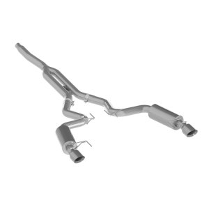 Ford Mustang Performance Exhaust - Dual Split Rear Exit - MBRP - Cat Back, Street Version, Aluminized Steel - `15-`18