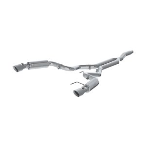 Ford Mustang Performance Exhaust - Dual Split Rear Exit - MBRP - Cat Back Race Version, Aluminized - `15-`19